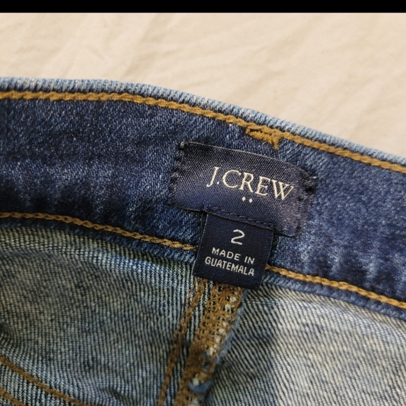 J Crew Women's SZ 2 Denim Jean Skirt med wash boho casual coastal Beachy Zip - Picture 2 of 9